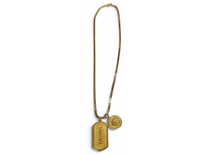 Collana a catena Versace DG14698 Medusa Dog Tag D'oro - vista 4