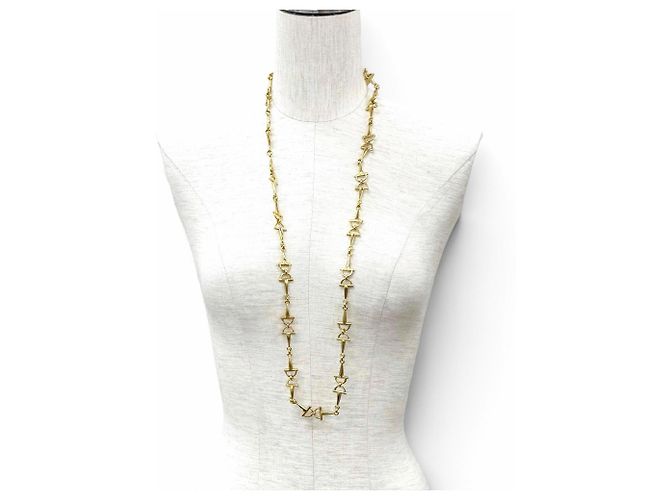 Céline Collana lunga CELINE Vintage Triomphe Horsebit Chain D'oro - vista 3
