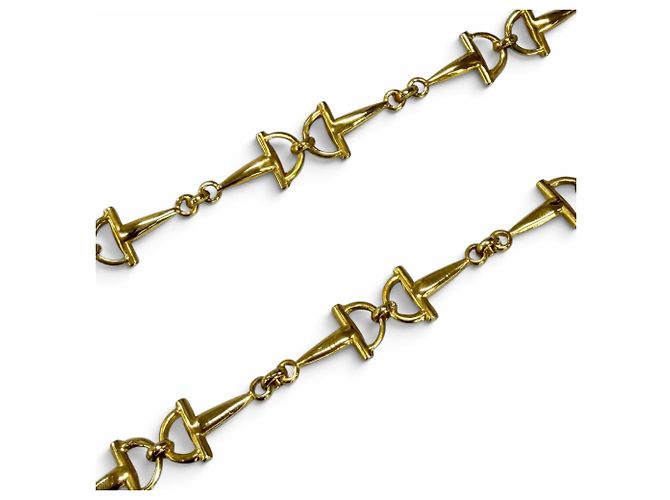 Céline Collana lunga CELINE Vintage Triomphe Horsebit Chain D'oro - vista 6