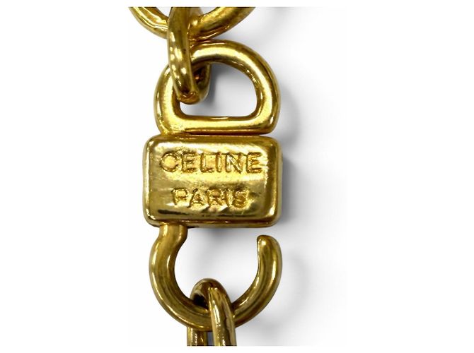 Céline Collana lunga CELINE Vintage Triomphe Horsebit Chain D'oro - vista 8