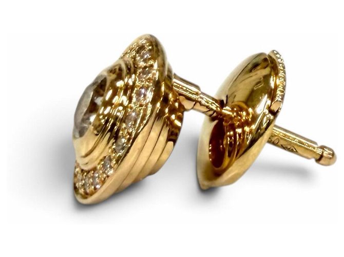 Pendientes Cartier 750 (PG) Damour Diamond Dorado - vista 3