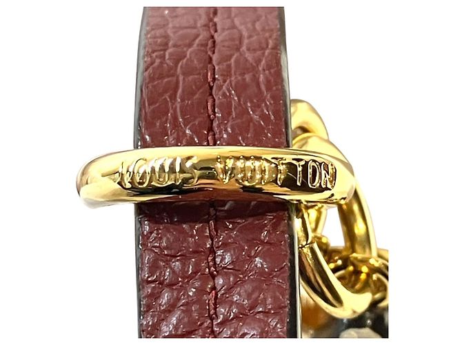 Louis Vuitton Schlüsselanhänger aus rosa Leder Pink - Ansicht 4