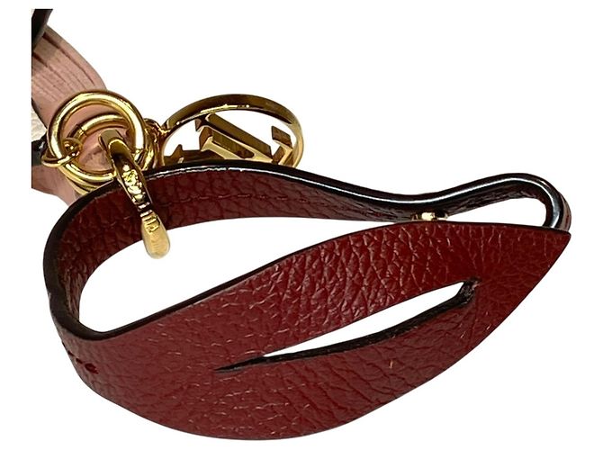 Louis Vuitton Schlüsselanhänger aus rosa Leder Pink - Ansicht 5