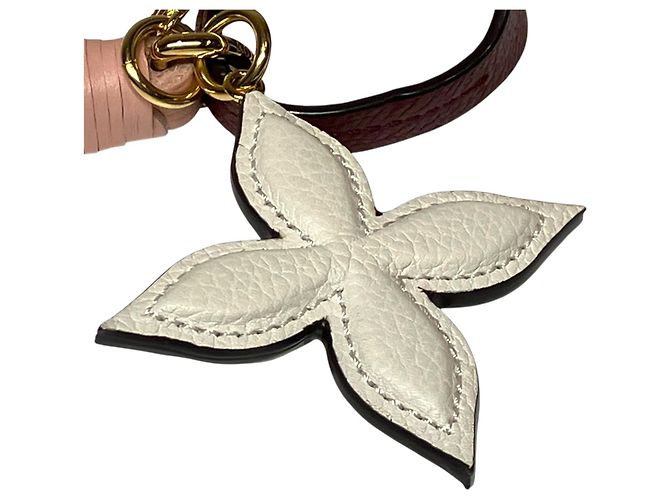 Louis Vuitton Schlüsselanhänger aus rosa Leder Pink - Ansicht 6