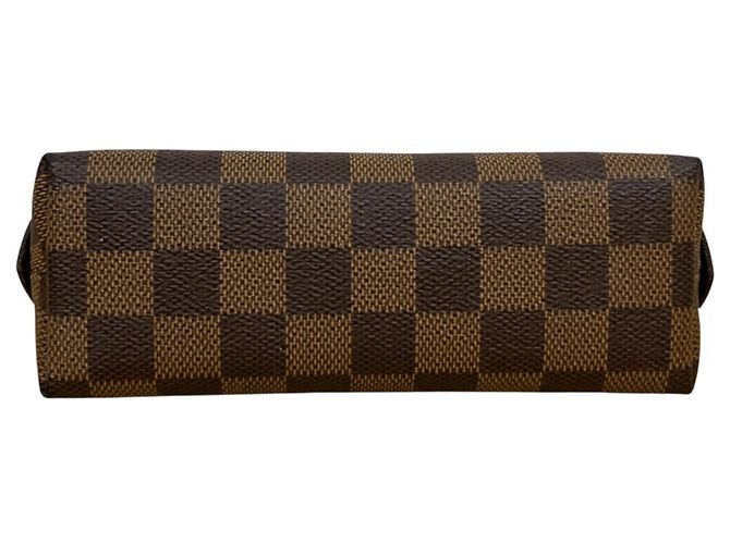 Louis Vuitton Pochette Cosmetic Makeup Pouch Marrom Damier ebene - vista 3
