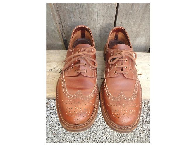 Double Prada Leather Brogue Shoes Brown - view 6