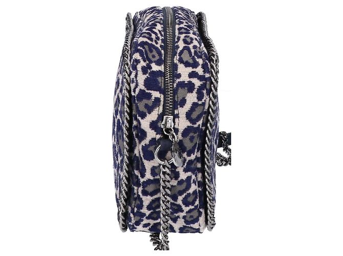 Stella Mc Cartney Bolso de hombro con cadena Stella McCartney estampado de leopardo Azul marino - vista 2