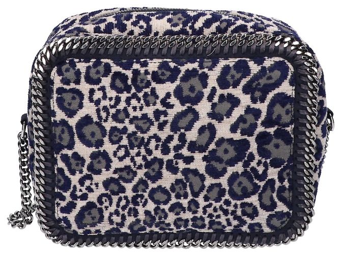 Stella Mc Cartney Bolso de hombro con cadena Stella McCartney estampado de leopardo Azul marino - vista 3