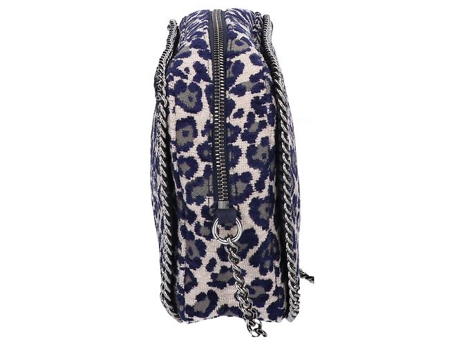 Stella Mc Cartney Bolso de hombro con cadena Stella McCartney estampado de leopardo Azul marino - vista 4