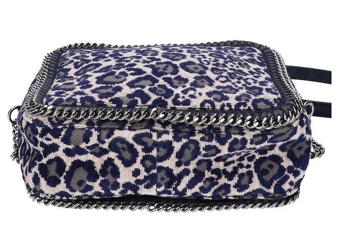 Stella Mc Cartney Bolso de hombro con cadena Stella McCartney estampado de leopardo Azul marino - vista 5