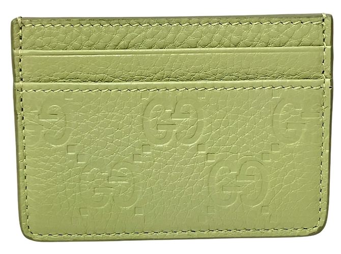 Tarjetero Gucci de piel verde - vista 2
