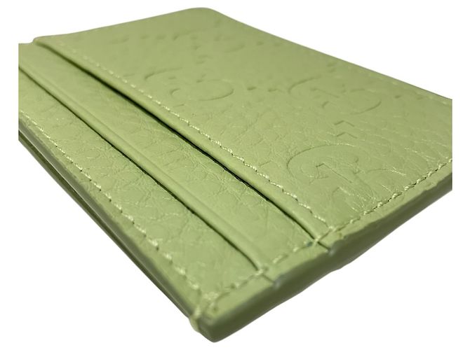 Tarjetero Gucci de piel verde - vista 9
