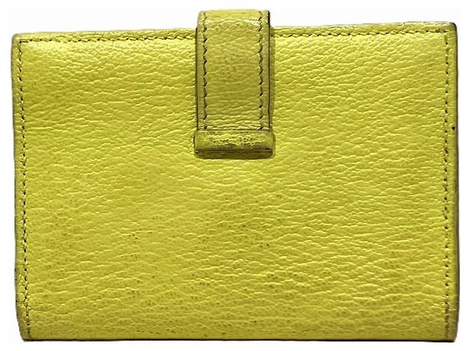 Hermès Portacarte Hermes Bearn Chevre Mysore Giallo - vista 2