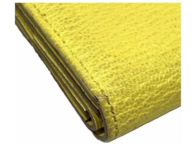 Hermès Portacarte Hermes Bearn Chevre Mysore Giallo - vista 7