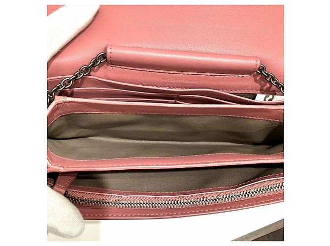 Portafoglio a catena in pelle Red Brown Bottega Veneta - vista 7