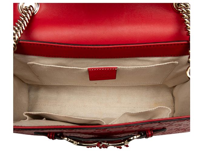 Bolso de hombro Gucci Emily Guccissima rojo Medium Roja - vista 4