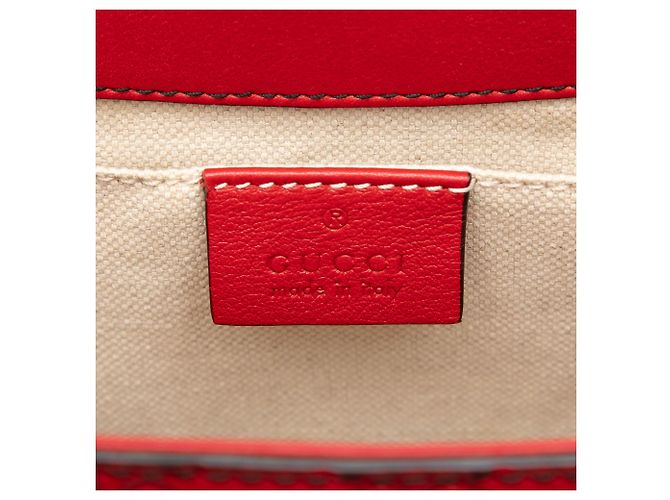 Bolso de hombro Gucci Emily Guccissima rojo Medium Roja - vista 5