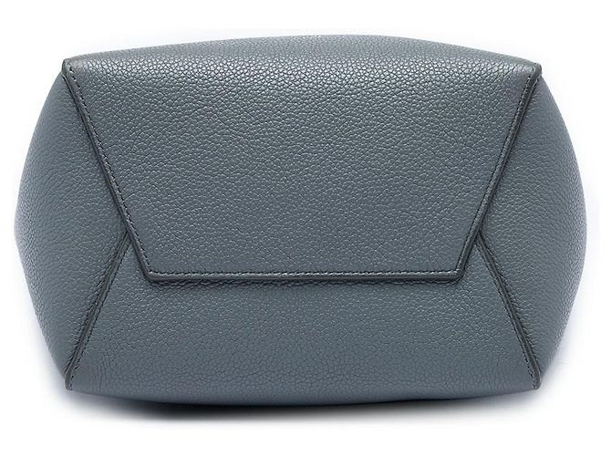 Céline Bolsa Bucket Seau Sangle Celine Small em Pele de Bezerro Grão Cinza Marrom Cinza antracite - vista 3