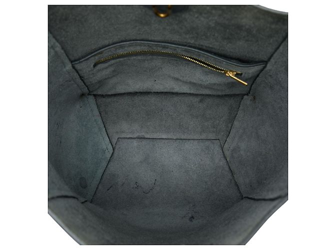 Céline Bolsa Bucket Seau Sangle Celine Small em Pele de Bezerro Grão Cinza Marrom Cinza antracite - vista 4