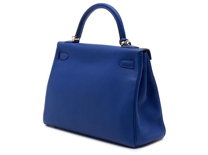 Hermès Blue Togo Kelly II Retourne 32 - vista 2
