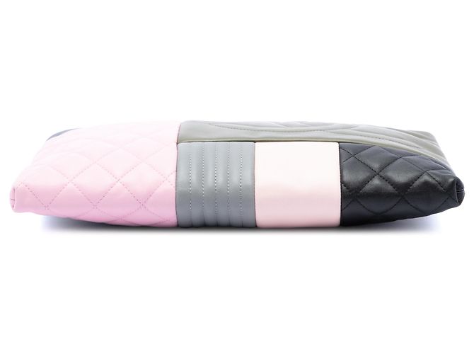 Chanel Grün Large Lambskin Colorblock Patchwork O Case - Ansicht 3