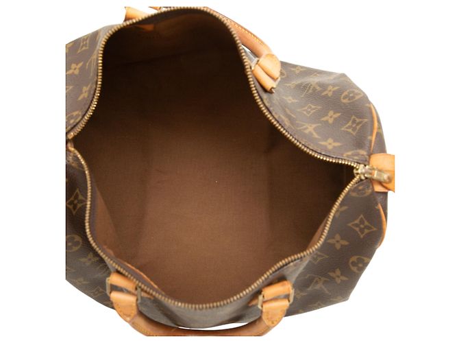 Louis Vuitton Brown Monogram Speedy 35 Marrom - vista 4