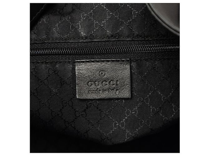 Bolsa Satchel Gucci em couro de bezerro preto com Bamboo e Web - vista 5