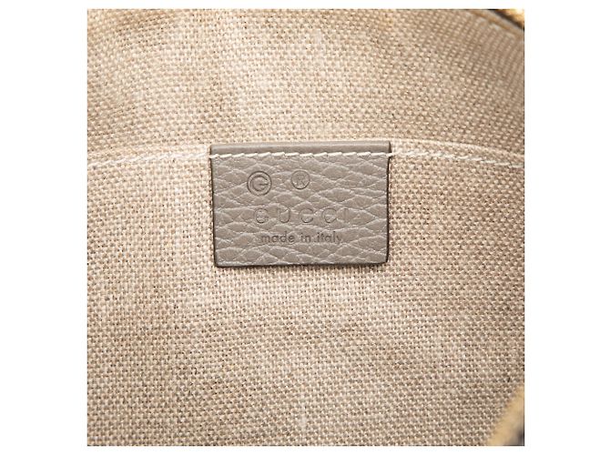 Bamboo Clutch Gucci in pelle di vitello grigia con bambù Marrone Grigio antracite - vista 5