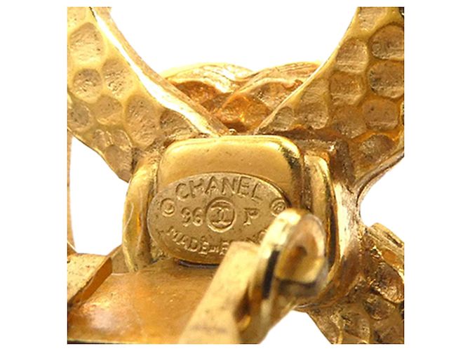 Orecchini a clip Chanel Gold CC placcati oro a goccia D'oro - vista 4
