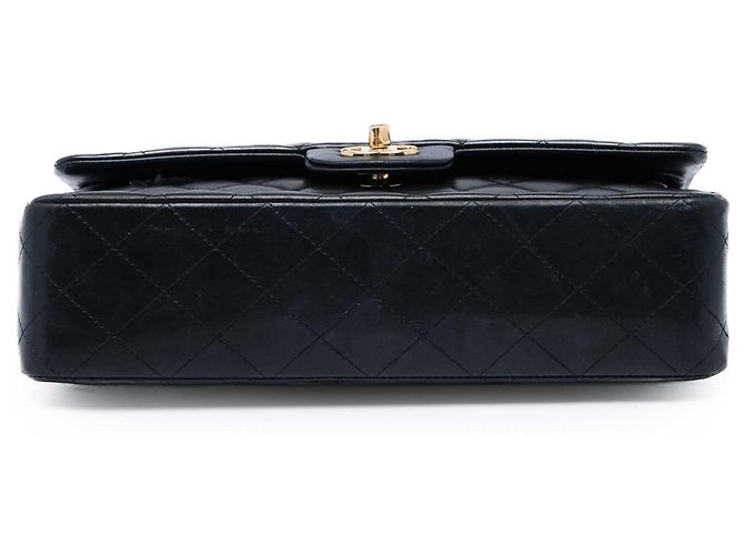 Chanel Black Medium Classic Lambskin Double Flap Schwarz - Ansicht 3