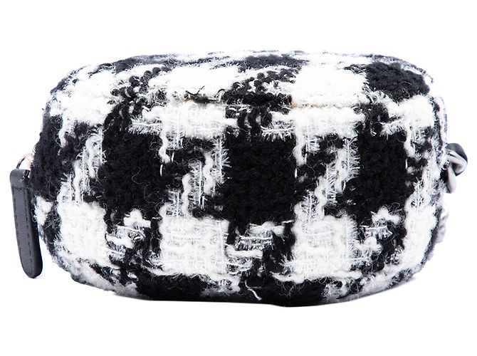 Chanel Clutch 19 Round de Tweed Blanco con Cadena y Monedero Crudo - vista 3
