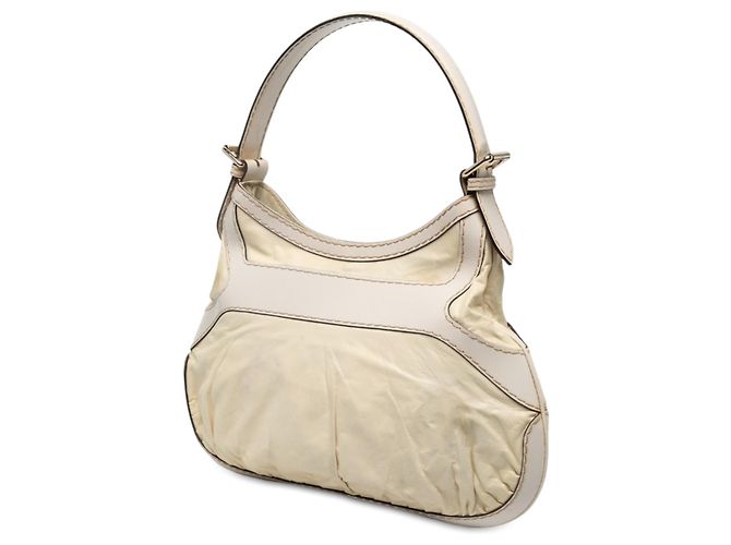 Gucci Queen Hobo in pelle di vitello bianca - vista 2