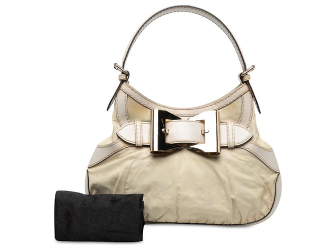 Gucci Queen Hobo in pelle di vitello bianca - vista 6