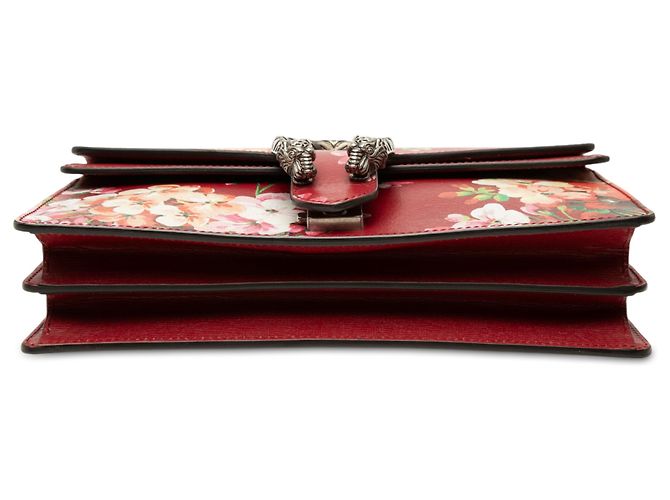 Borsa a tracolla Gucci Blooms Dionysus media in pelle di vitello rossa - vista 3