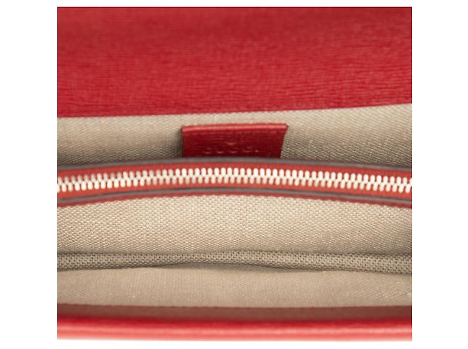 Borsa a tracolla Gucci Blooms Dionysus media in pelle di vitello rossa - vista 4
