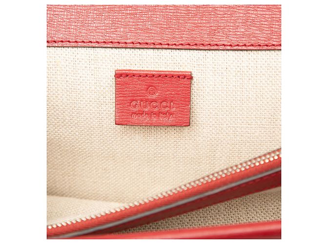 Borsa a tracolla Gucci Blooms Dionysus media in pelle di vitello rossa - vista 5