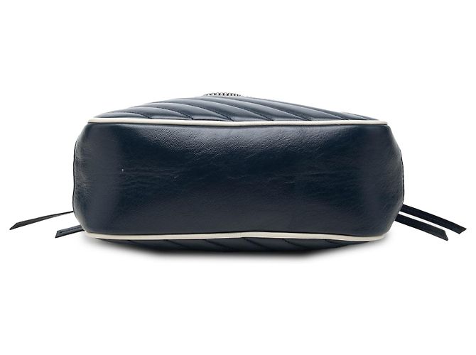 Bolsa Gucci Blue Small GG Marmont Matelassé em couro de bezerro diagonal com alça de bambou Torchon - vista 3