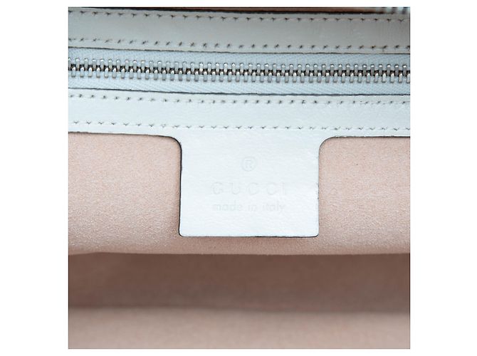 Bolsa Gucci Blue Small GG Marmont Matelassé em couro de bezerro diagonal com alça de bambou Torchon - vista 5