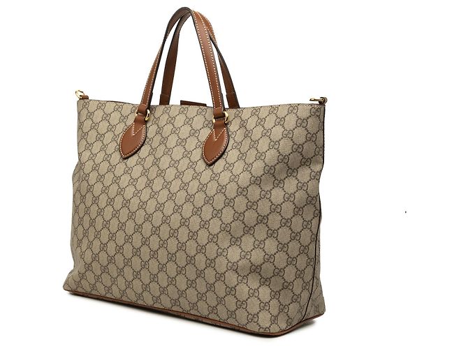 Gucci Beige Medium GG Supreme Convertible Soft Tote - Ansicht 2