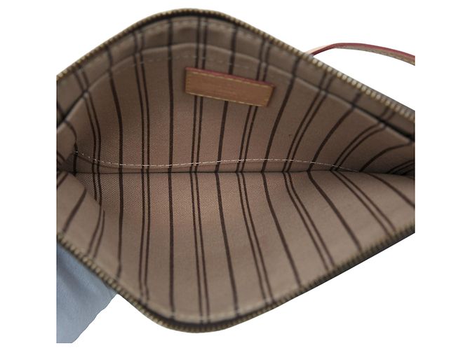 Pouch Louis Vuitton Brown Monogram Neverfull MM Marrone - vista 4
