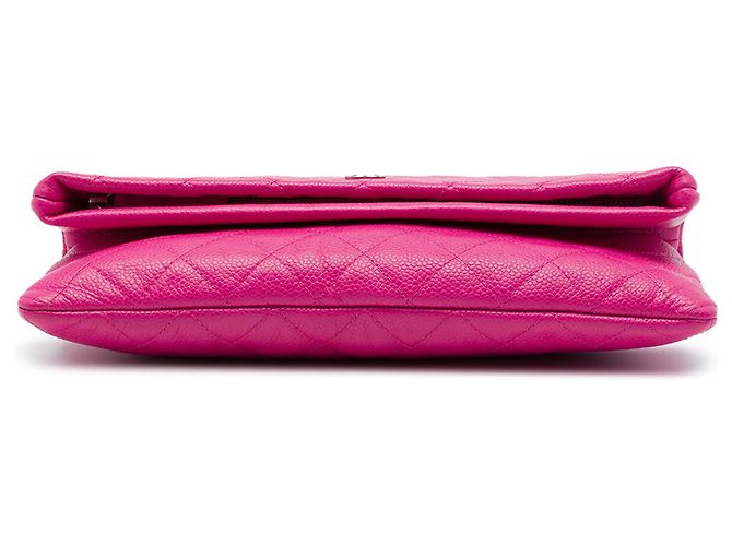 Chanel Pink Quilted Caviar CC Beauty Foldover Clutch Rosa - vista 3