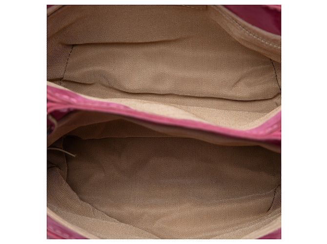 Chanel Mini Trianon Messenger Flap aus gestepptem Nubukleder in Rosa Pink - Ansicht 4