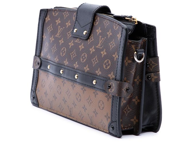Louis Vuitton Brown Monogram Reverse Trunk Clutch Marrom - vista 2