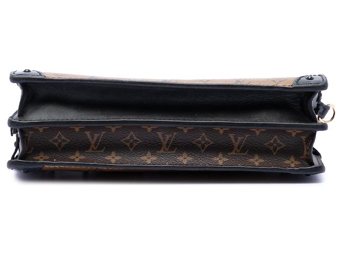 Louis Vuitton Brown Monogram Reverse Trunk Clutch Marrom - vista 3