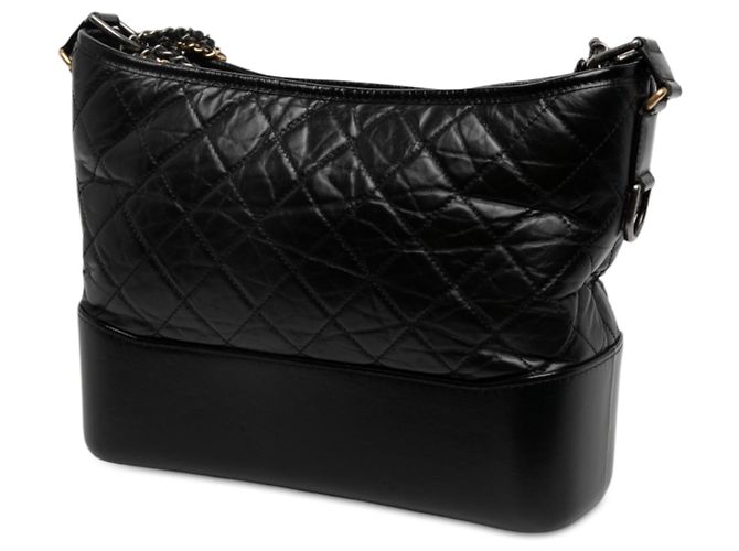 Chanel Gabrielle Crossbody in vitello invecchiato nero Medium - vista 2