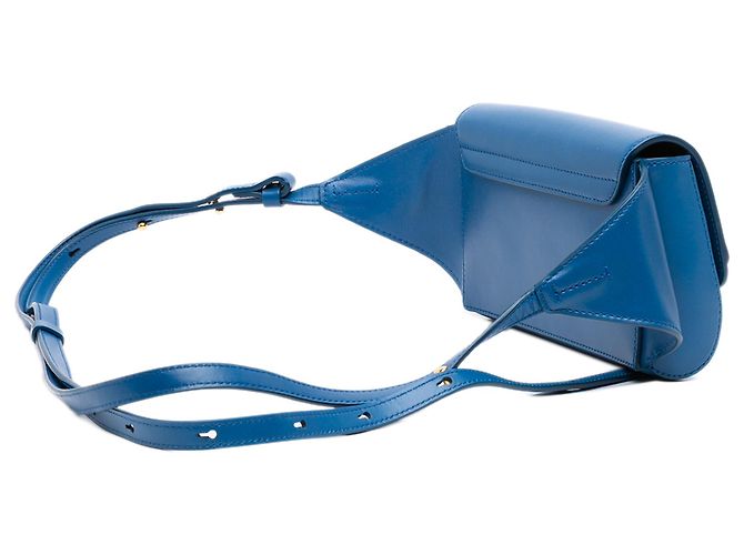 C Belt Bag Bolsa de cintura C em couro de bezerro e camurça azul Chloé - vista 2