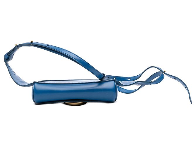 C Belt Bag Bolsa de cintura C em couro de bezerro e camurça azul Chloé - vista 3