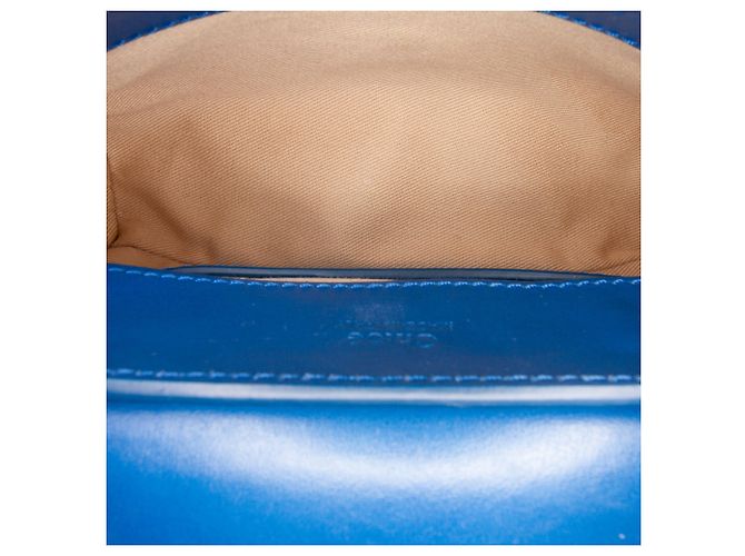 C Belt Bag Bolsa de cintura C em couro de bezerro e camurça azul Chloé - vista 4
