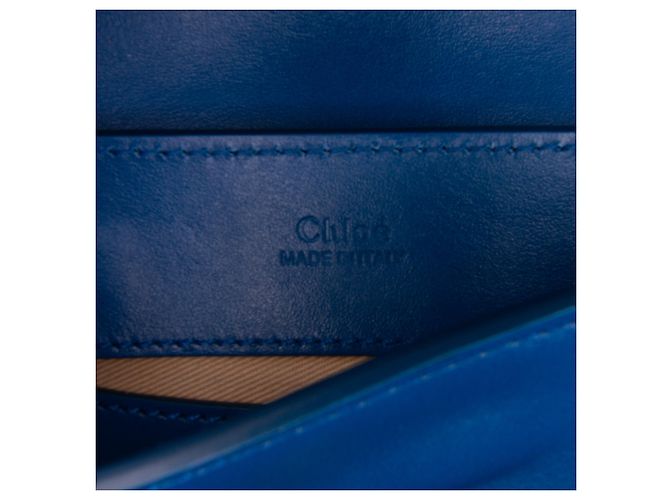 C Belt Bag Bolsa de cintura C em couro de bezerro e camurça azul Chloé - vista 5