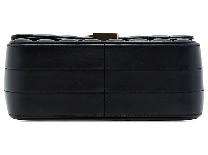 Autre Marque Saint Laurent Vicky Monogram Kettentasche aus schwarzem Lammleder Medium - Ansicht 3